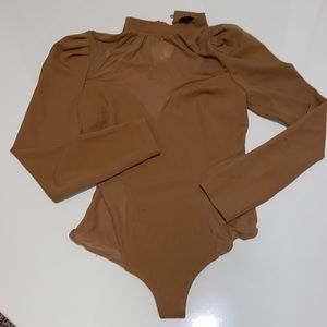 Tan bodysuit shirt